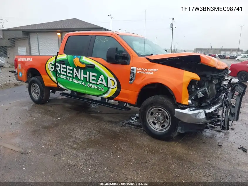 FORD F350 2021, VIN 1FT7W3BN5MEC98741