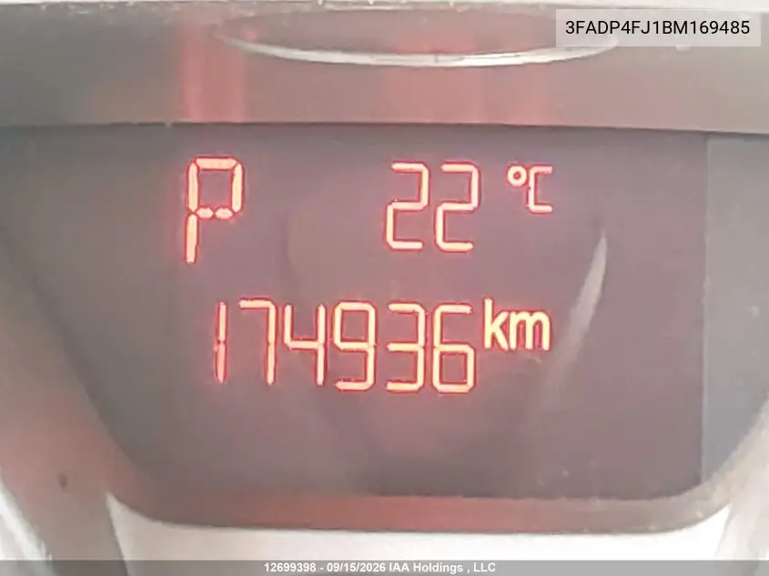 2011 FORD FIESTA VIN 3FADP4FJ1BM169485 — фото 15