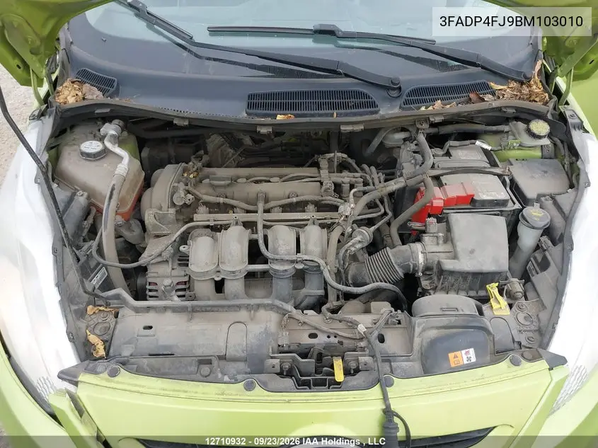 2011 FORD FIESTA VIN 3FADP4FJ9BM103010 — фото 10