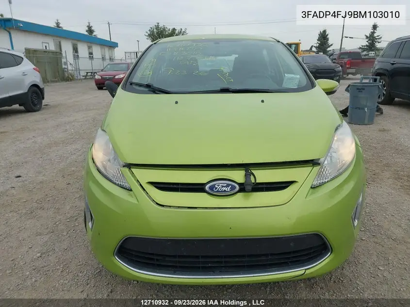 2011 FORD FIESTA VIN 3FADP4FJ9BM103010 — фото 12