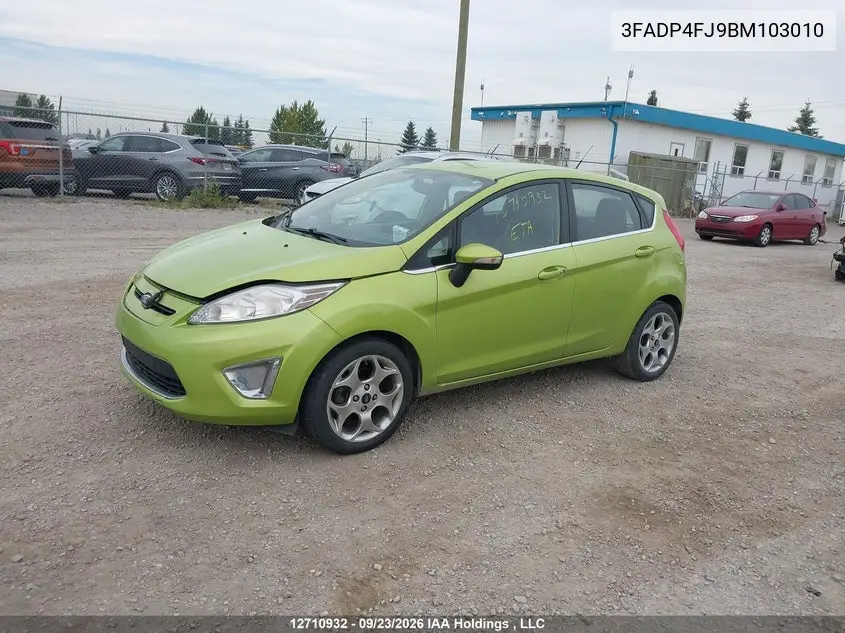 2011 FORD FIESTA VIN 3FADP4FJ9BM103010 — фото 2