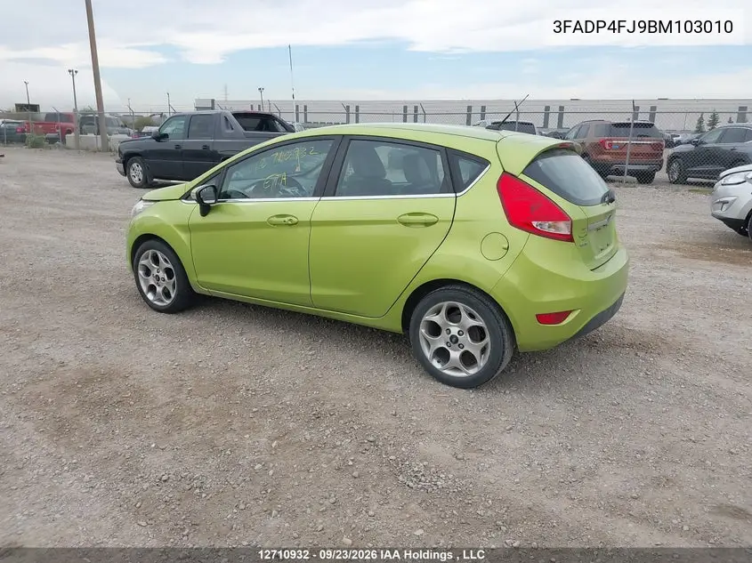 2011 FORD FIESTA VIN 3FADP4FJ9BM103010 — фото 3