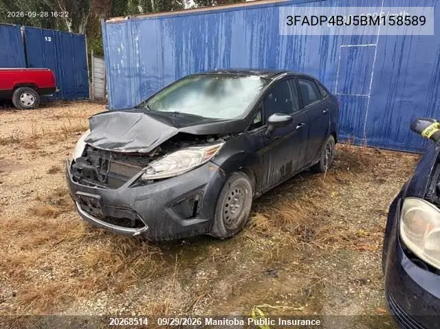 2011 FORD FIESTA VIN 3FADP4BJ5BM158589 — фото 2