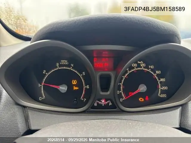 2011 FORD FIESTA VIN 3FADP4BJ5BM158589 — фото 7
