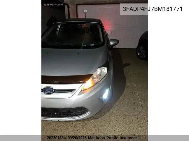 2011 FORD FIESTA VIN 3FADP4FJ7BM181771 — фото 2