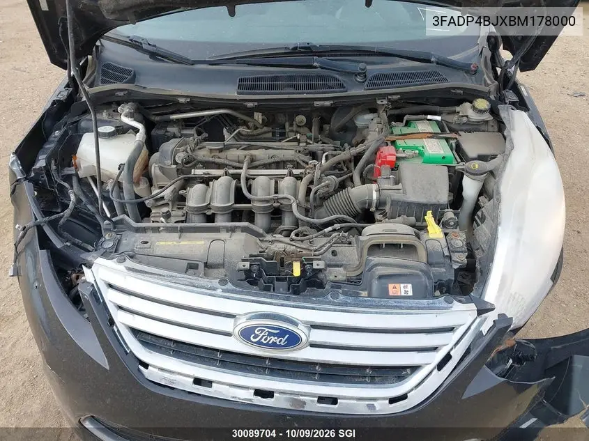2011 FORD FIESTA VIN 3FADP4BJXBM178000 — фото 10