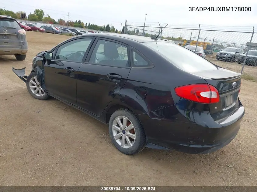 2011 FORD FIESTA VIN 3FADP4BJXBM178000 — фото 3