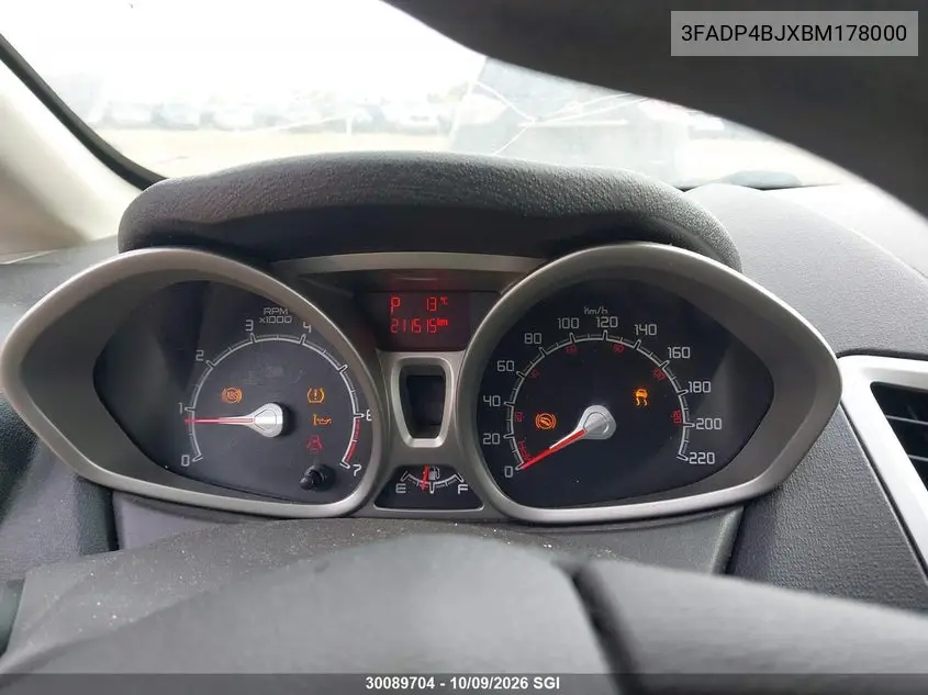 2011 FORD FIESTA VIN 3FADP4BJXBM178000 — фото 7