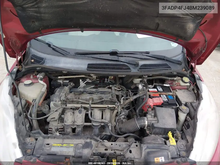 2011 FORD FIESTA VIN 3FADP4FJ4BM239089 — фото 10