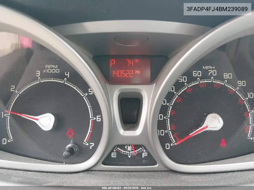 2011 FORD FIESTA VIN 3FADP4FJ4BM239089 — фото 7