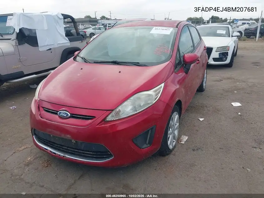 2011 FORD FIESTA VIN 3FADP4EJ4BM207681 — фото 2