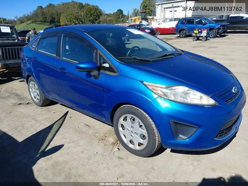 FORD FIESTA 2011, VIN 3FADP4AJ8BM113762
