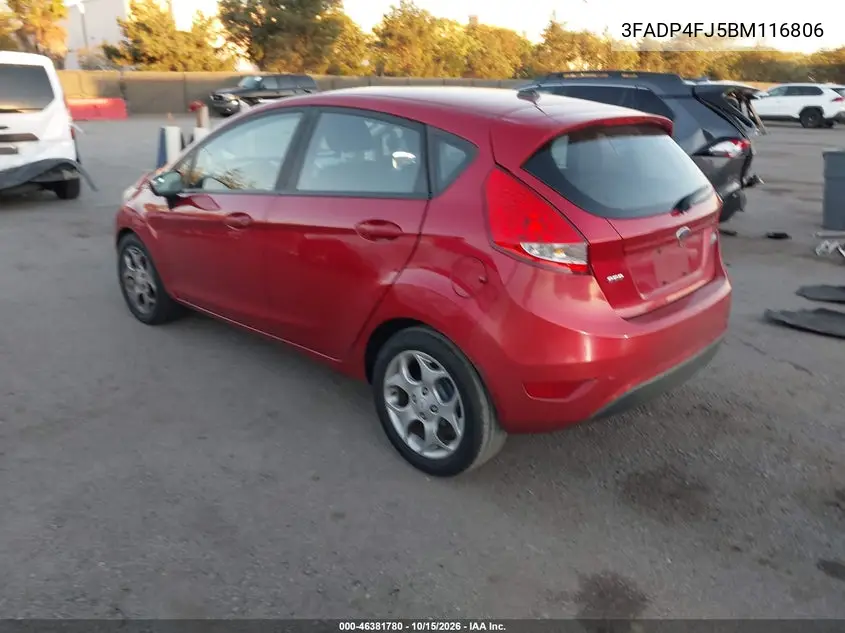 2011 FORD FIESTA VIN 3FADP4FJ5BM116806 — фото 3