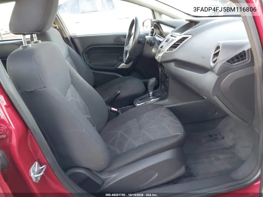 2011 FORD FIESTA VIN 3FADP4FJ5BM116806 — фото 5