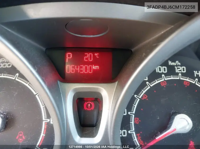 2012 FORD FIESTA VIN 3FADP4BJ6CM172258 — фото 16