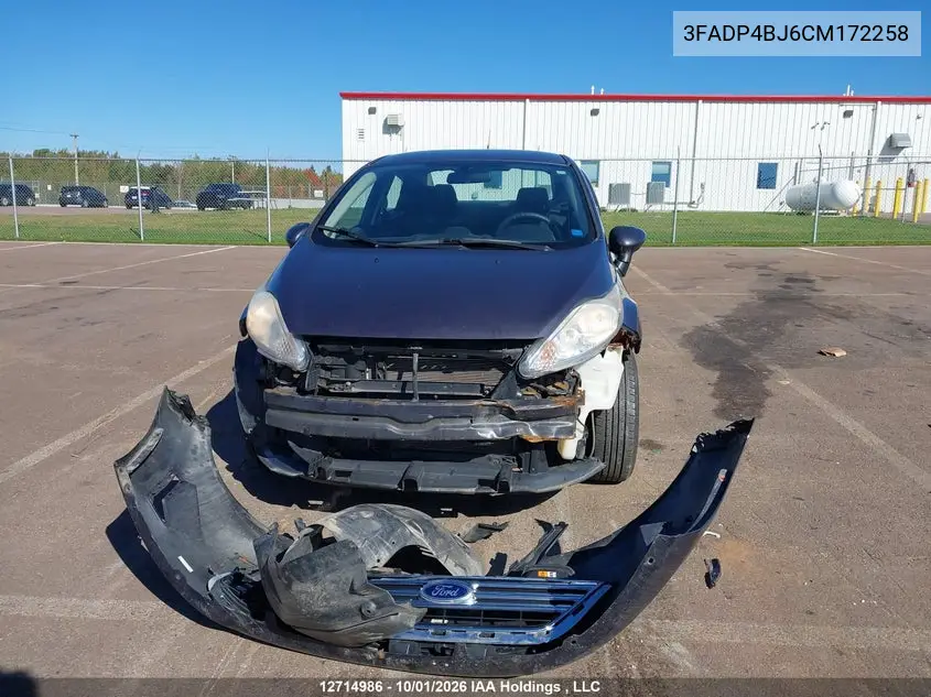 2012 FORD FIESTA VIN 3FADP4BJ6CM172258 — фото 6