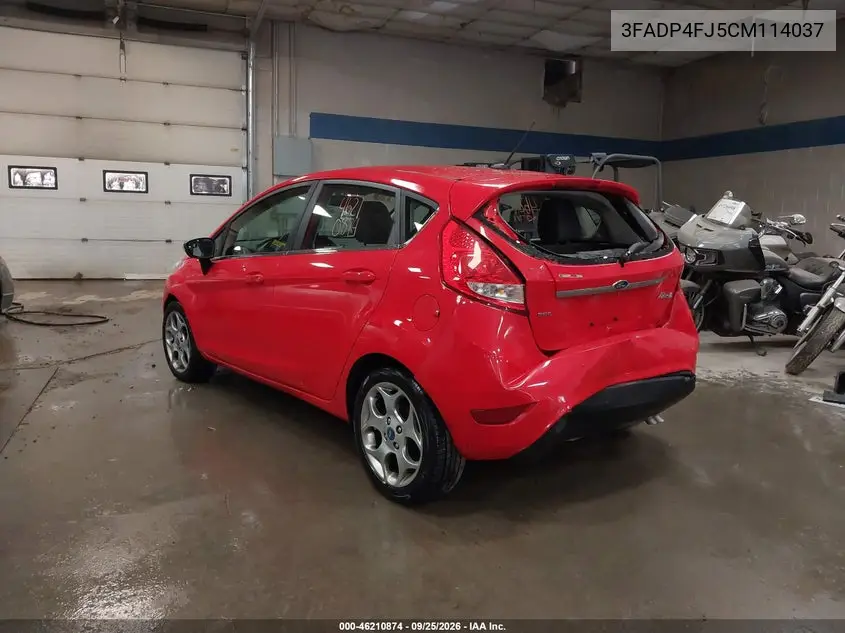2012 FORD FIESTA VIN 3FADP4FJ5CM114037 — фото 3