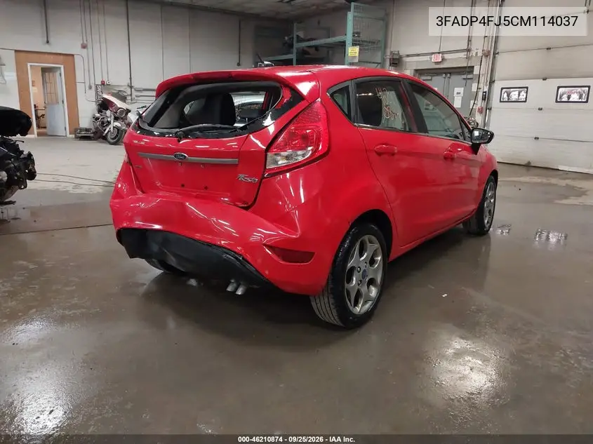 2012 FORD FIESTA VIN 3FADP4FJ5CM114037 — фото 4