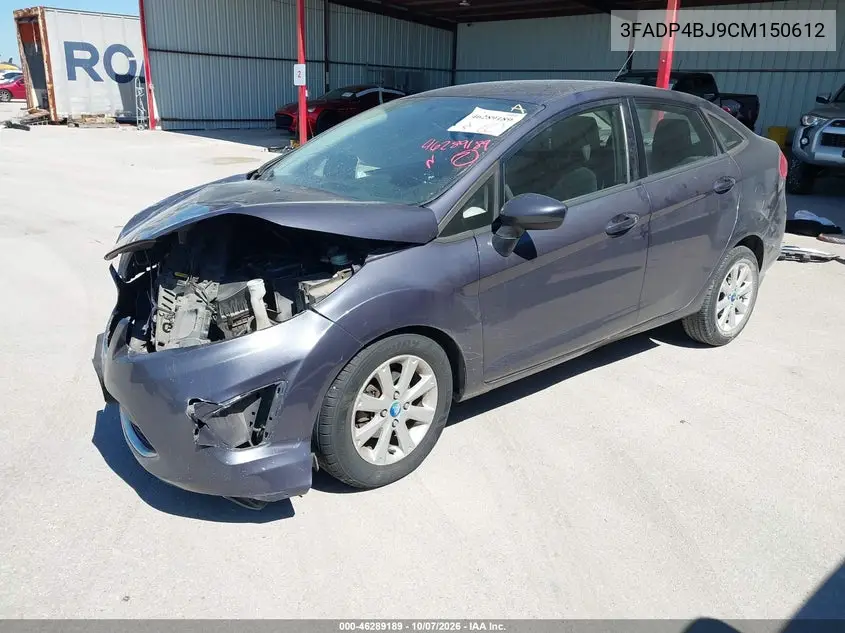 2012 FORD FIESTA VIN 3FADP4BJ9CM150612 — фото 2