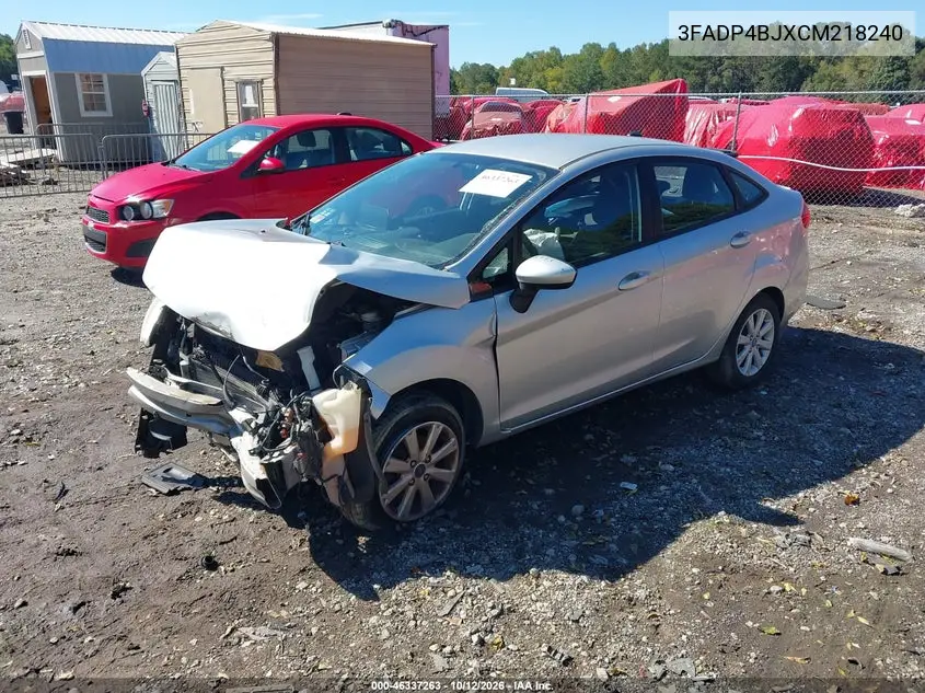 2012 FORD FIESTA VIN 3FADP4BJXCM218240 — фото 2