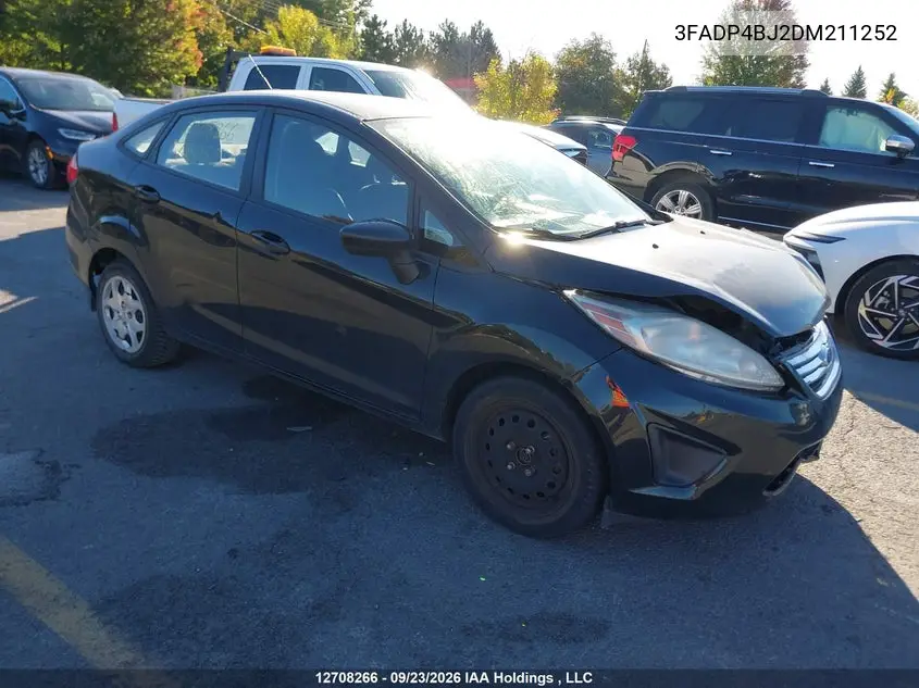 FORD FIESTA 2013, VIN 3FADP4BJ2DM211252