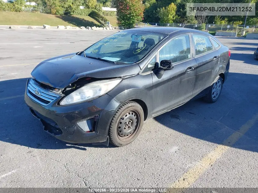 2013 FORD FIESTA VIN 3FADP4BJ2DM211252 — фото 2