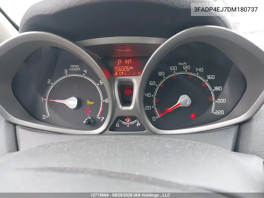 2013 FORD FIESTA VIN 3FADP4EJ7DM180737 — фото 7