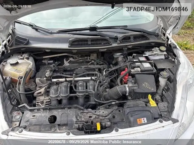 2013 FORD FIESTA VIN 3FADP4EJ1DM169846 — фото 10