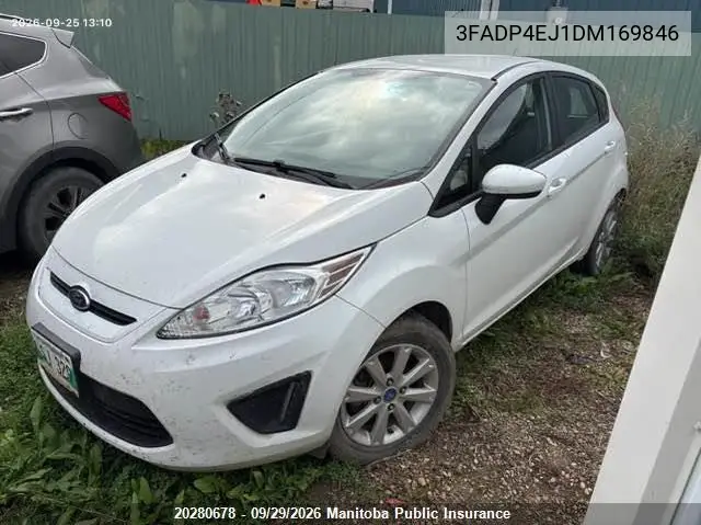 2013 FORD FIESTA VIN 3FADP4EJ1DM169846 — фото 2
