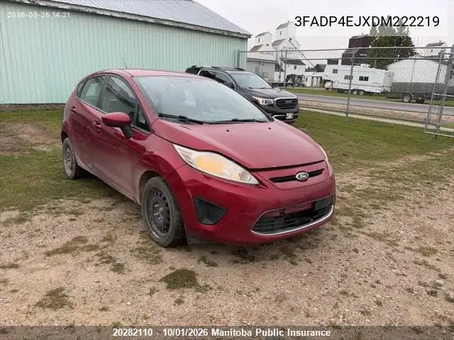 FORD FIESTA 2013, VIN 3FADP4EJXDM222219