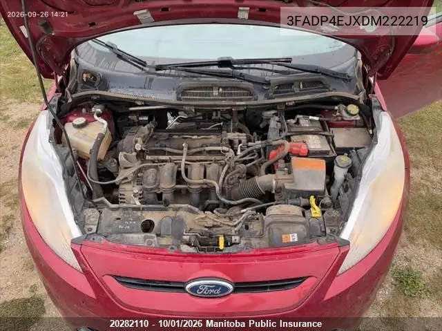 2013 FORD FIESTA VIN 3FADP4EJXDM222219 — фото 10