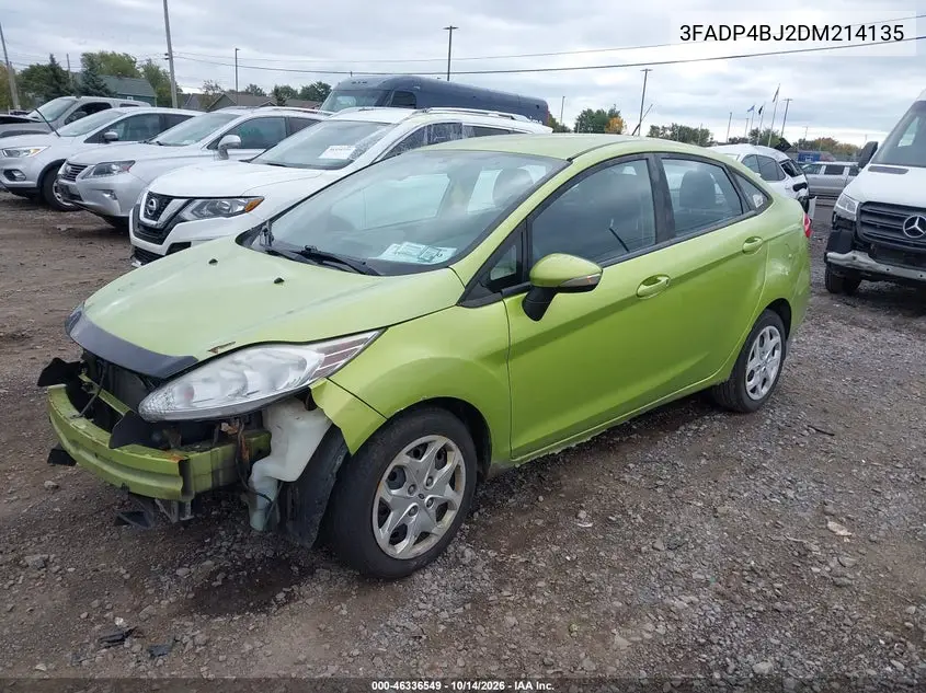 2013 FORD FIESTA VIN 3FADP4BJ2DM214135 — фото 2