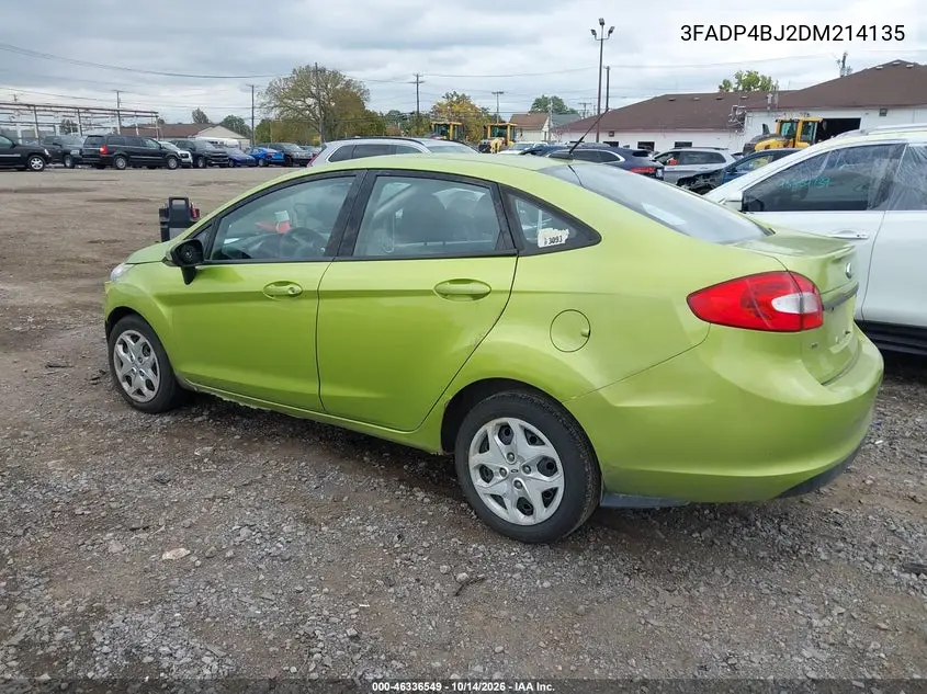 2013 FORD FIESTA VIN 3FADP4BJ2DM214135 — фото 3