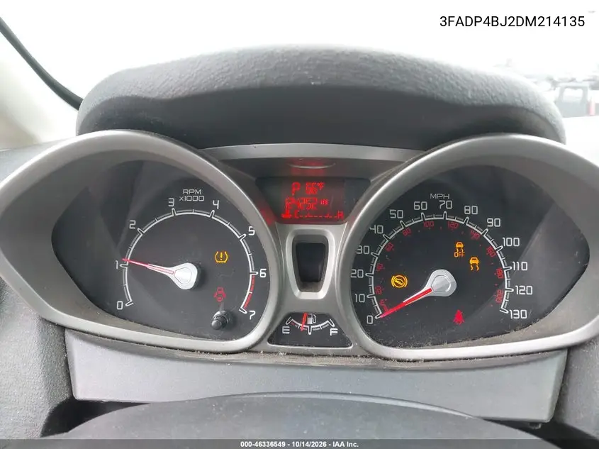 2013 FORD FIESTA VIN 3FADP4BJ2DM214135 — фото 7