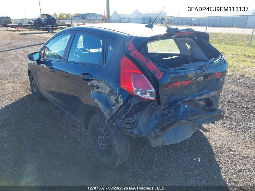2014 FORD FIESTA VIN 3FADP4EJ9EM113137 — фото 3