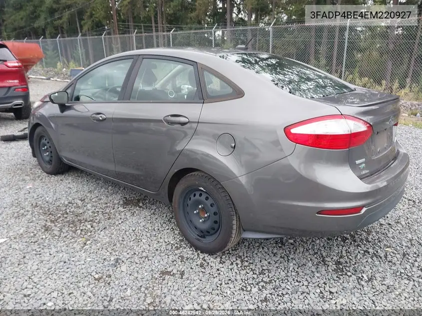 2014 FORD FIESTA VIN 3FADP4BE4EM220927 — фото 3