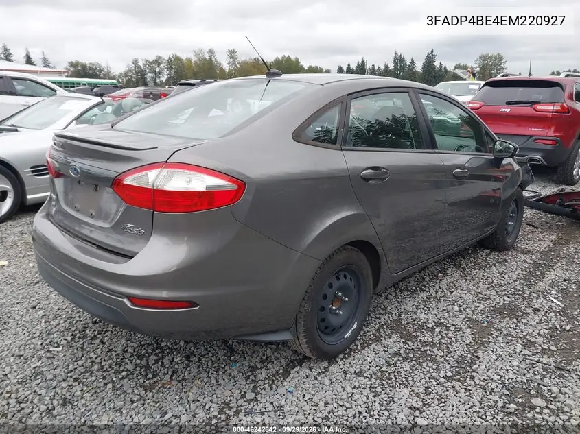 2014 FORD FIESTA VIN 3FADP4BE4EM220927 — фото 4