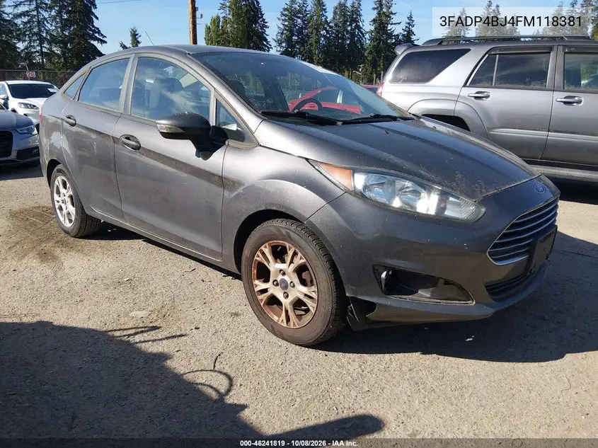 FORD FIESTA 2015, VIN 3FADP4BJ4FM118381