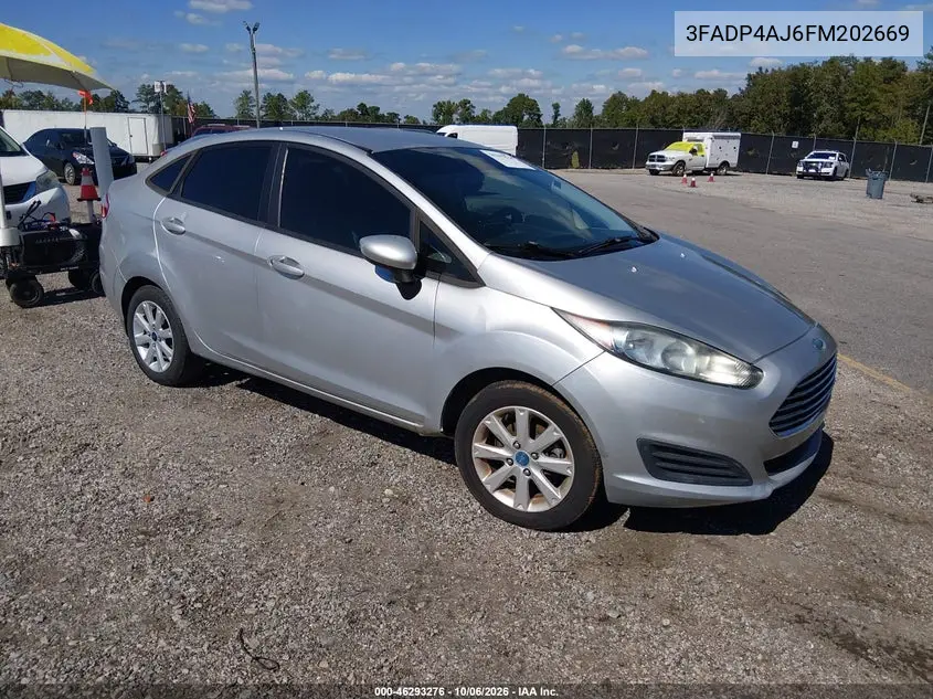 FORD FIESTA 2015, VIN 3FADP4AJ6FM202669