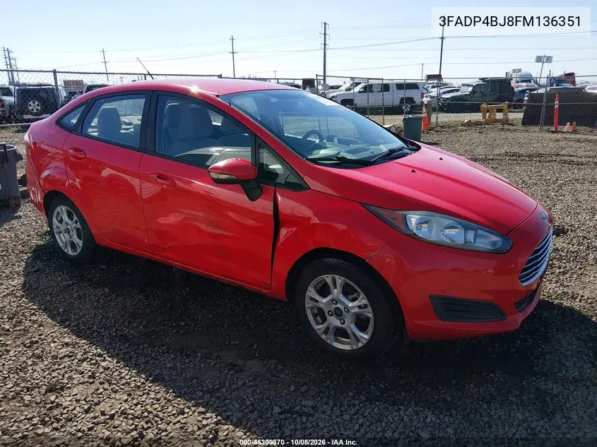 FORD FIESTA 2015, VIN 3FADP4BJ8FM136351