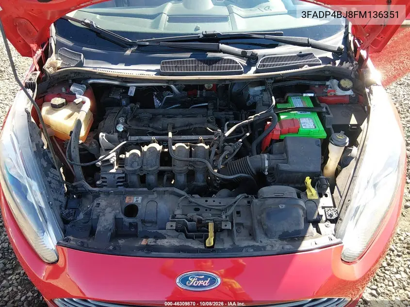 2015 FORD FIESTA VIN 3FADP4BJ8FM136351 — фото 10