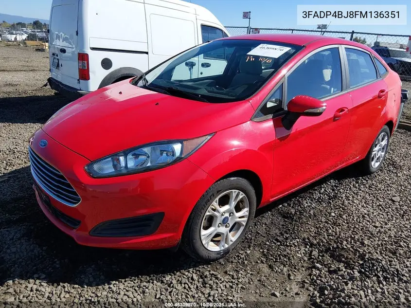 2015 FORD FIESTA VIN 3FADP4BJ8FM136351 — фото 2