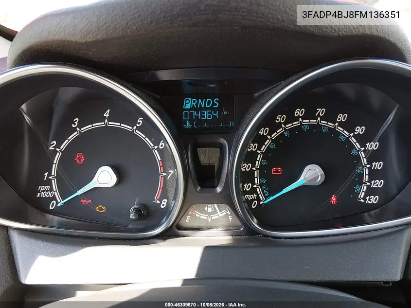2015 FORD FIESTA VIN 3FADP4BJ8FM136351 — фото 7