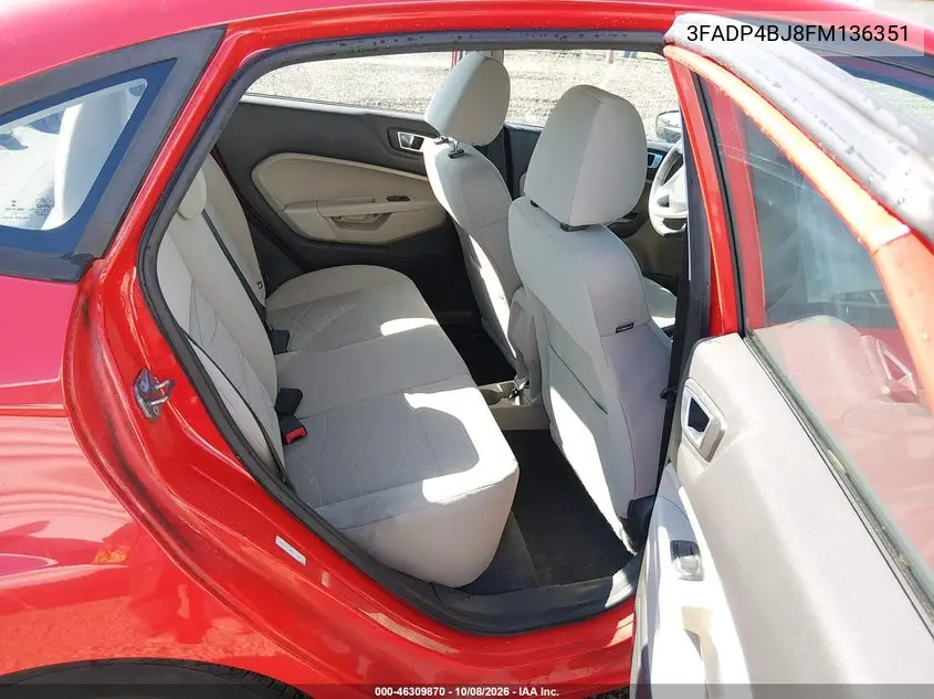 2015 FORD FIESTA VIN 3FADP4BJ8FM136351 — фото 8