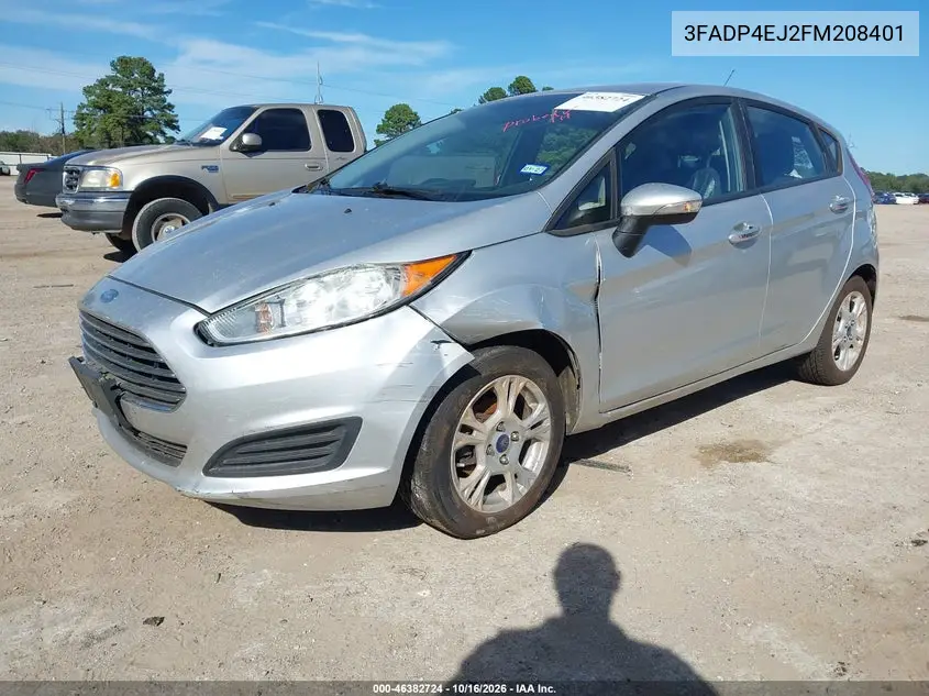 2015 FORD FIESTA VIN 3FADP4EJ2FM208401 — фото 2