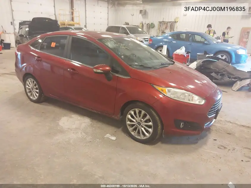 FORD FIESTA 2016, VIN 3FADP4CJ0GM196835