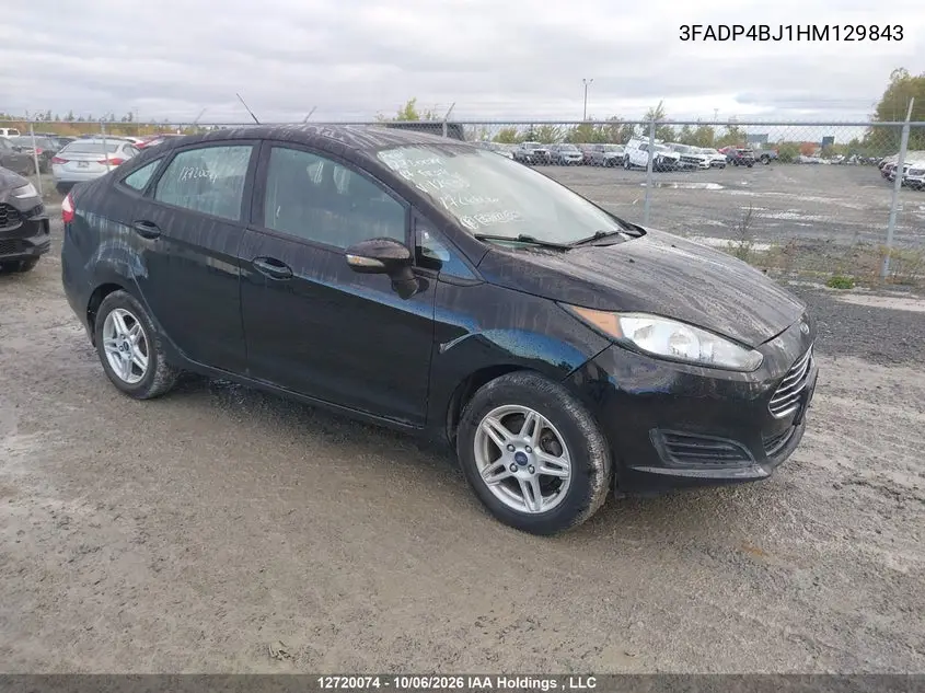 FORD FIESTA 2017, VIN 3FADP4BJ1HM129843