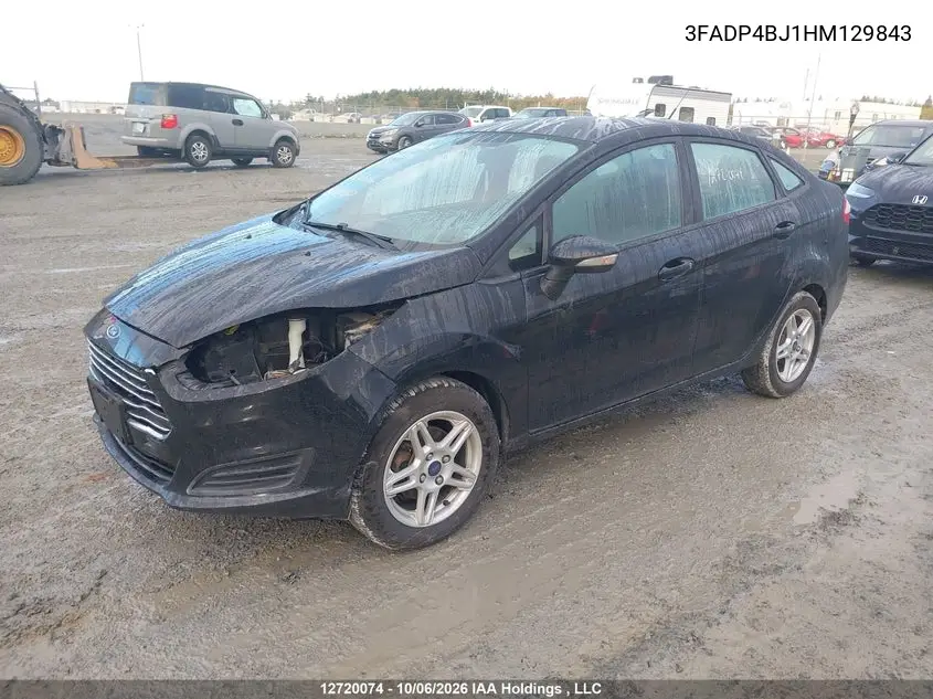 2017 FORD FIESTA VIN 3FADP4BJ1HM129843 — фото 2