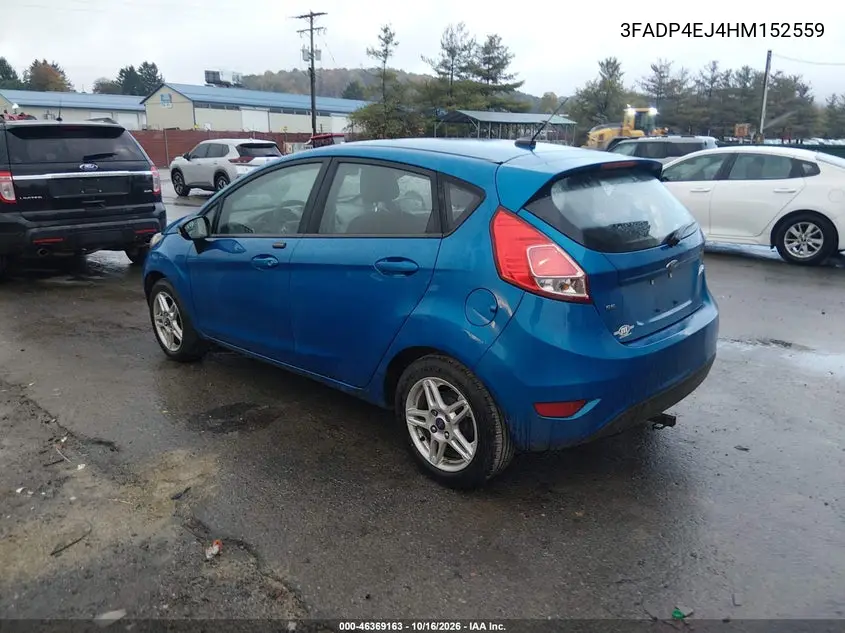 2017 FORD FIESTA VIN 3FADP4EJ4HM152559 — фото 3