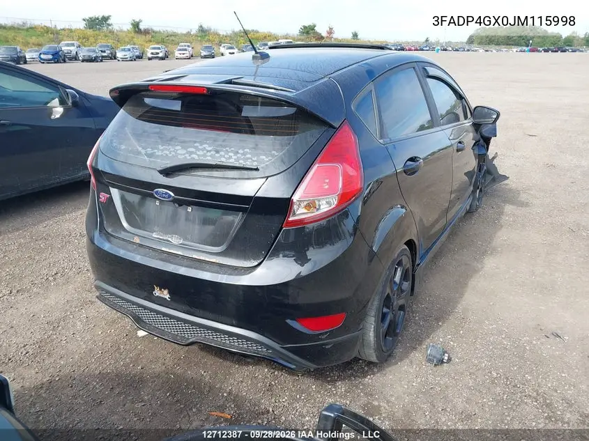 2018 FORD FIESTA VIN 3FADP4GX0JM115998 — фото 4